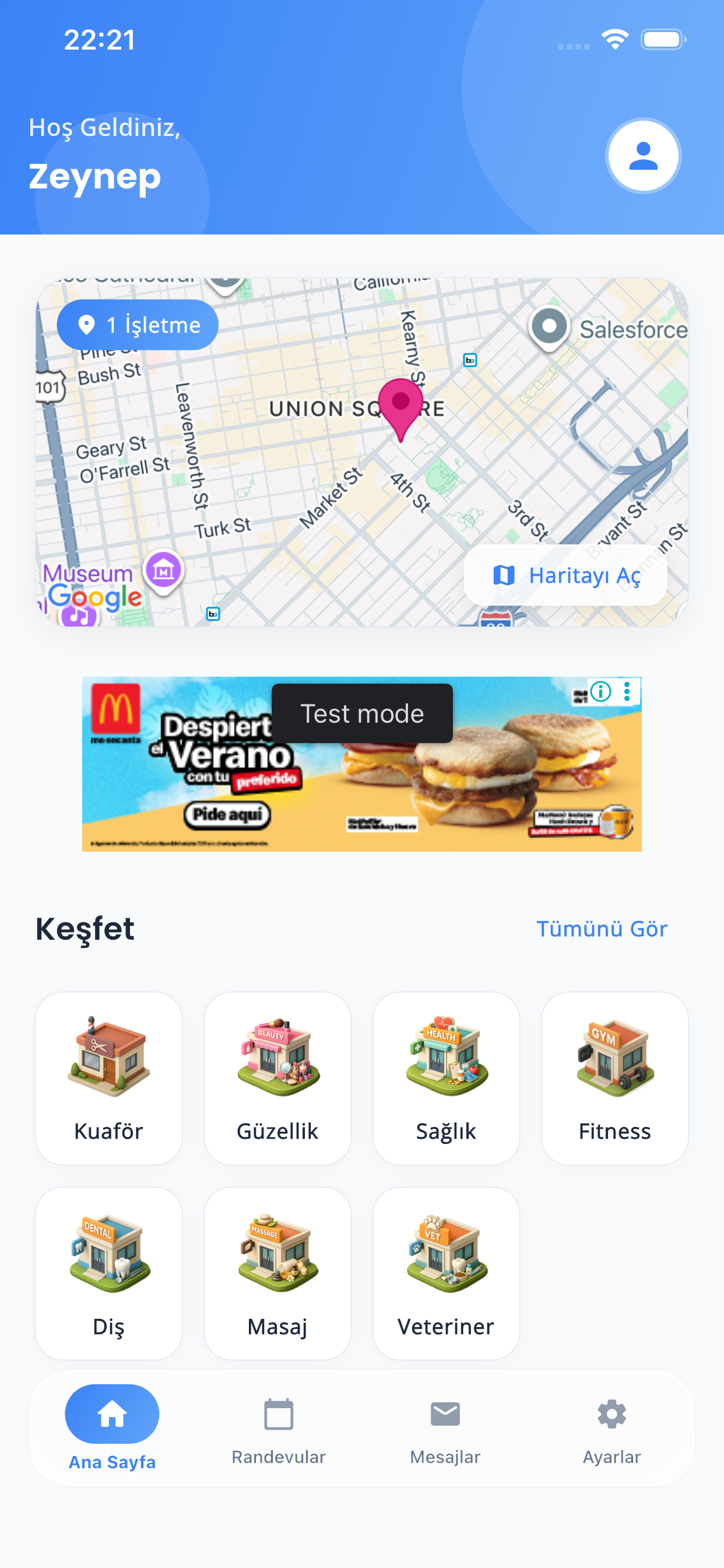 Randevum Yanımda mobil uygulama
